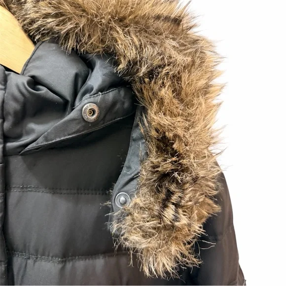 Tommy Hilfiger Women XXL Black Down Feathers Winter Puffer Jacket Faux Fur Hood - Picture 14 of 16
